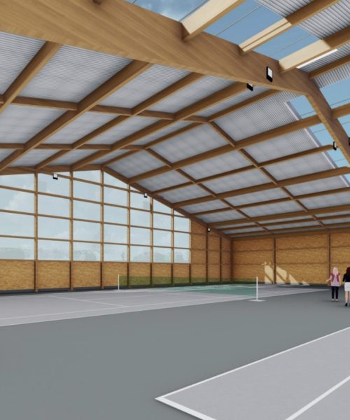 Projet des futurs terrains intérieurs du club